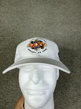 Vintage New York Giants Hat Mens One Size White Super Bowl XXXV Logo Athletic